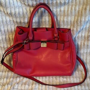 Merona Red Bow Handbag/Crossbody